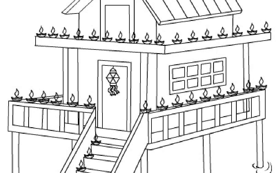 Diwali Coloring Pages for kids