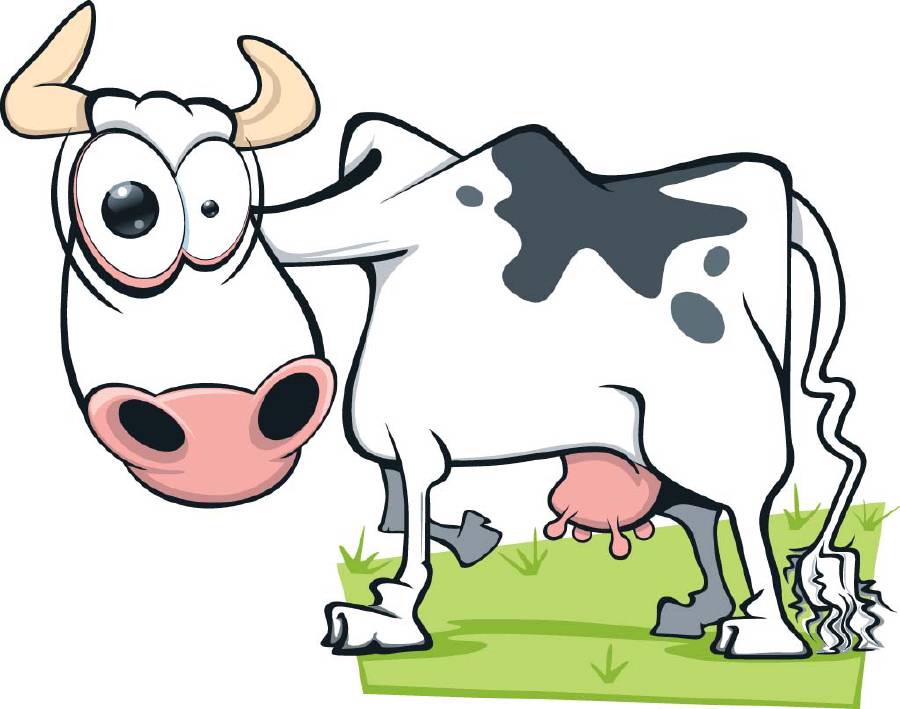 Illustration of a 'mad' cow