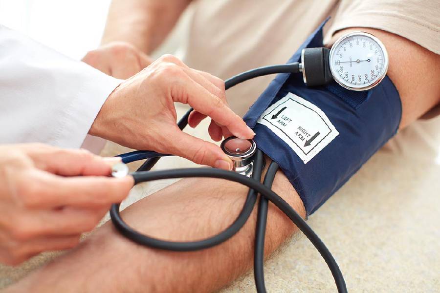 The device used to measure blood pressure is called sphygmomanometer or blood pressure meter.