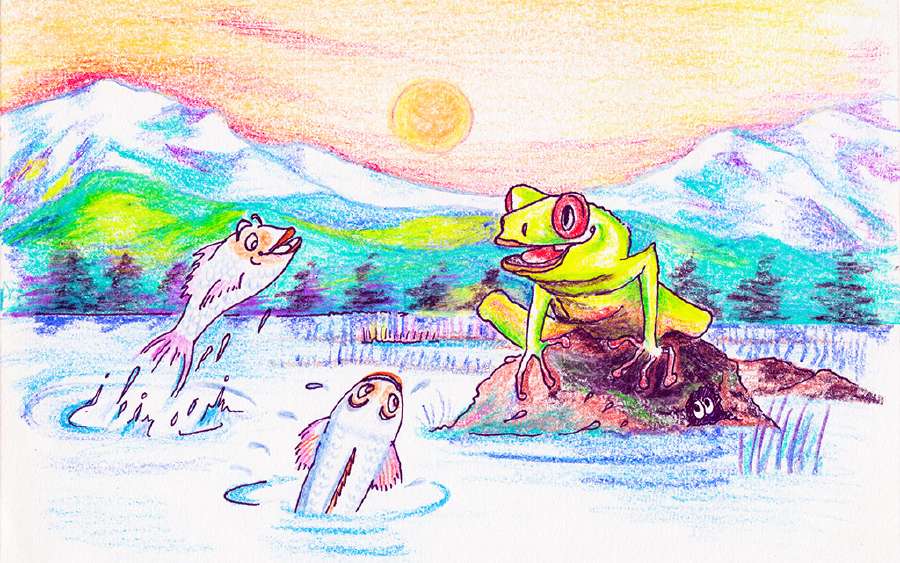 Two Fish and a Frog