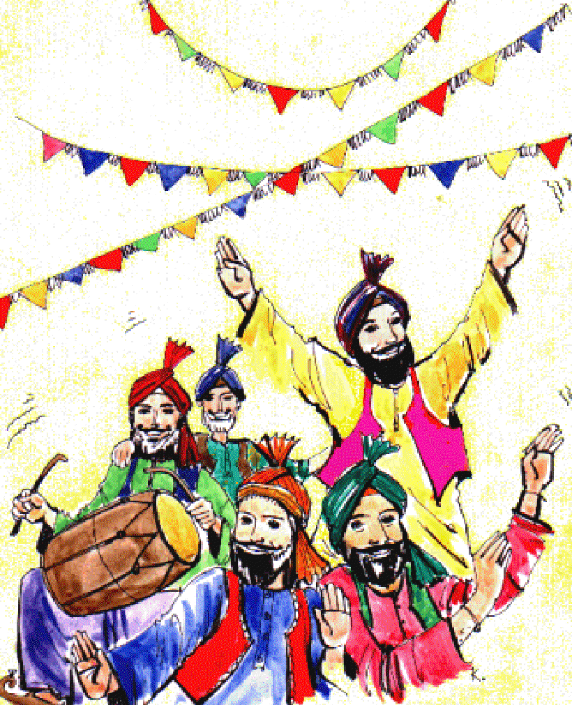 Happy gurpurab, guru nanak jayanti festival of sikh celebration • wall  stickers worship, holiday, spiritual | myloview.com