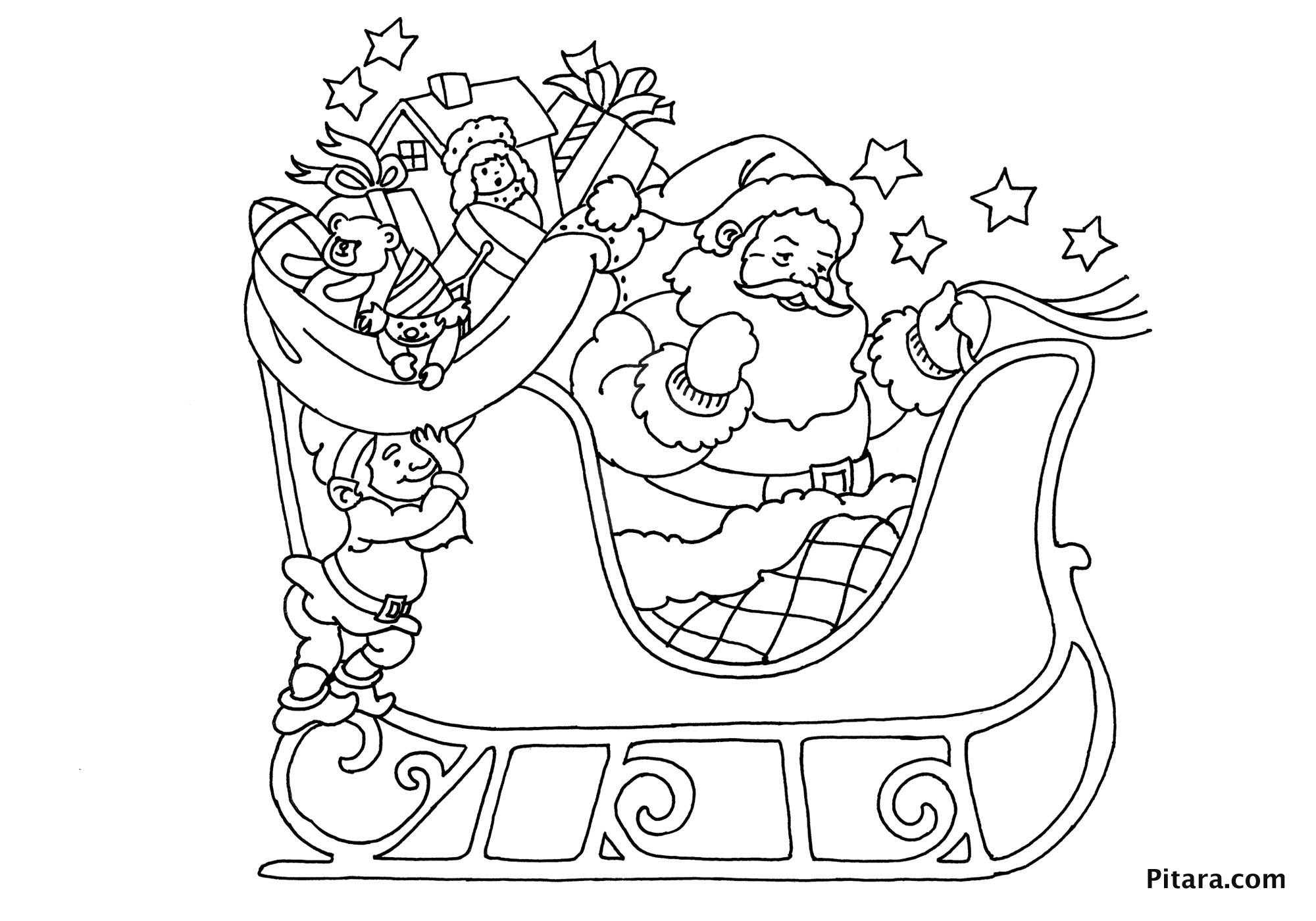 Download Christmas Coloring Pages for Kids | Pitara Kids Network